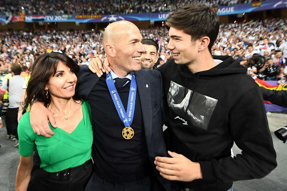 Zidane savoure le moment en famille.