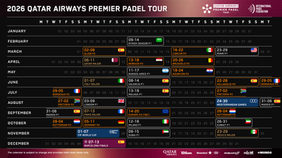 Qatar Airways Premier Padel Tour : Voici le Calendrier 2026 !