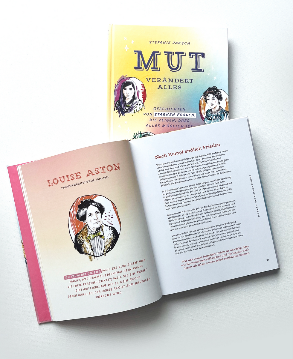 Portraitreihe »Mutige Frauen« für Cover und Innenteil