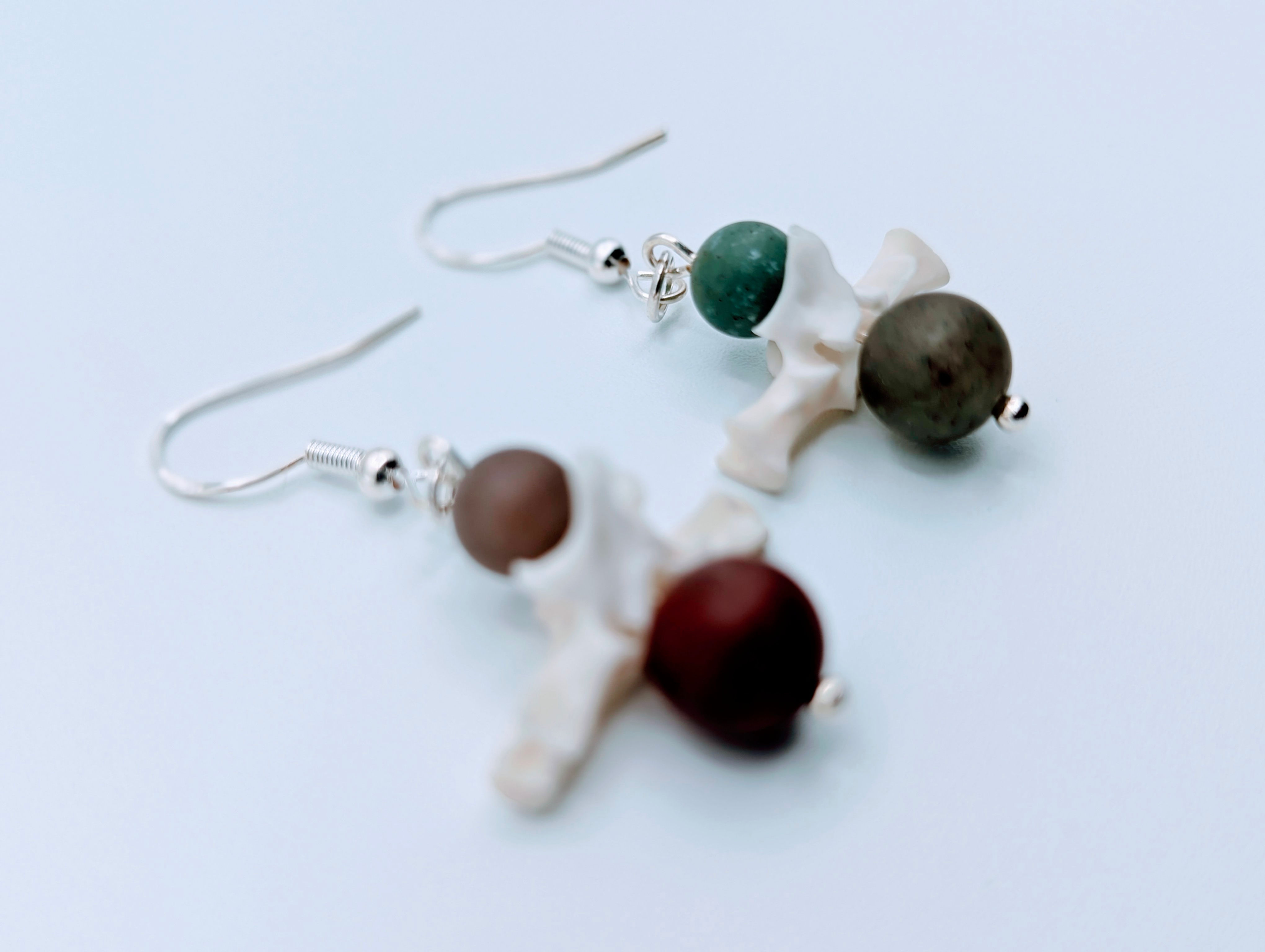 Mexican Spiny Tail Iguana Caudal Bone Earrings