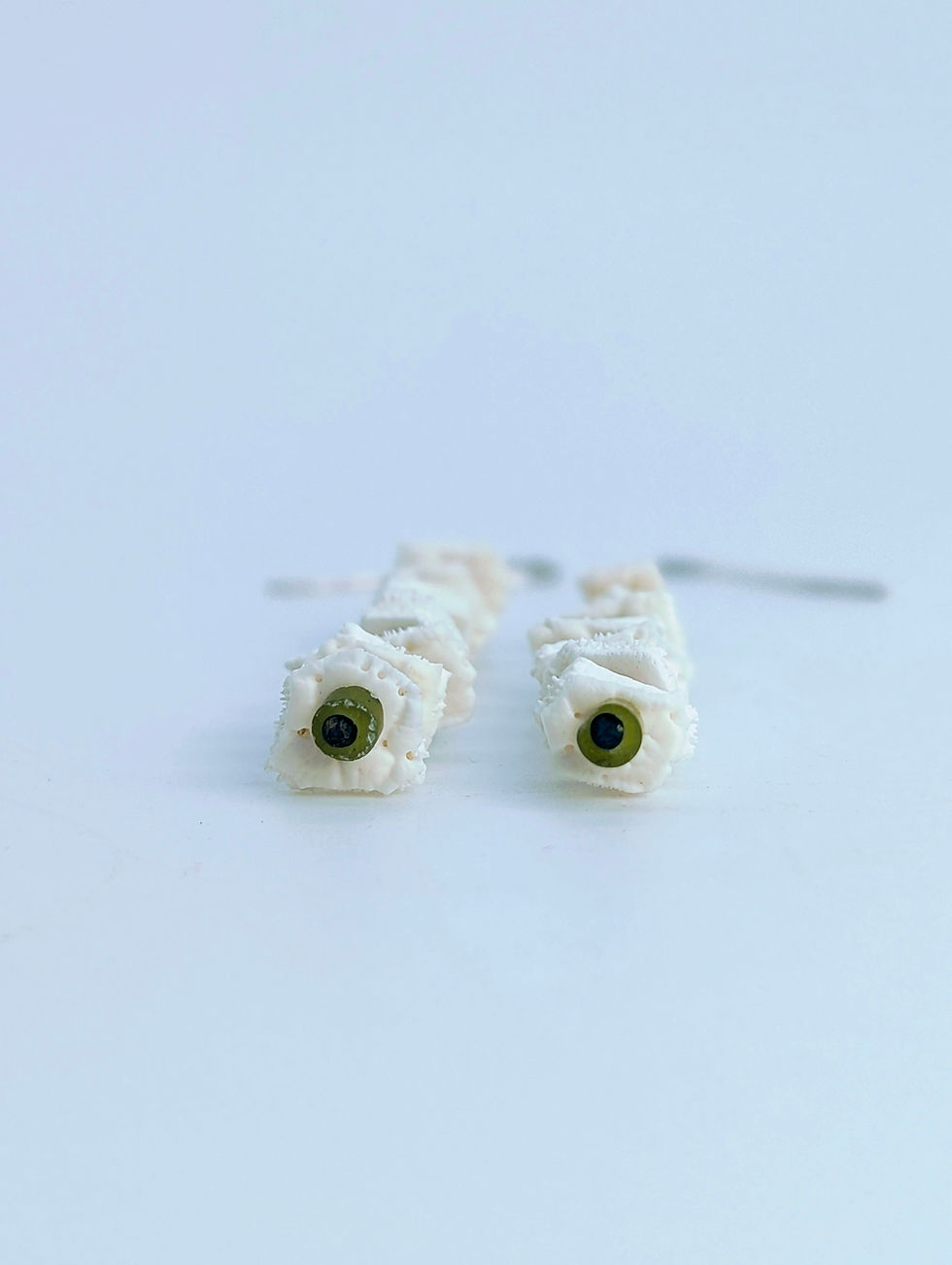Natural Serpentine Heishi & Armadillo Scute Drop Earrings | Bone Boutique 💀