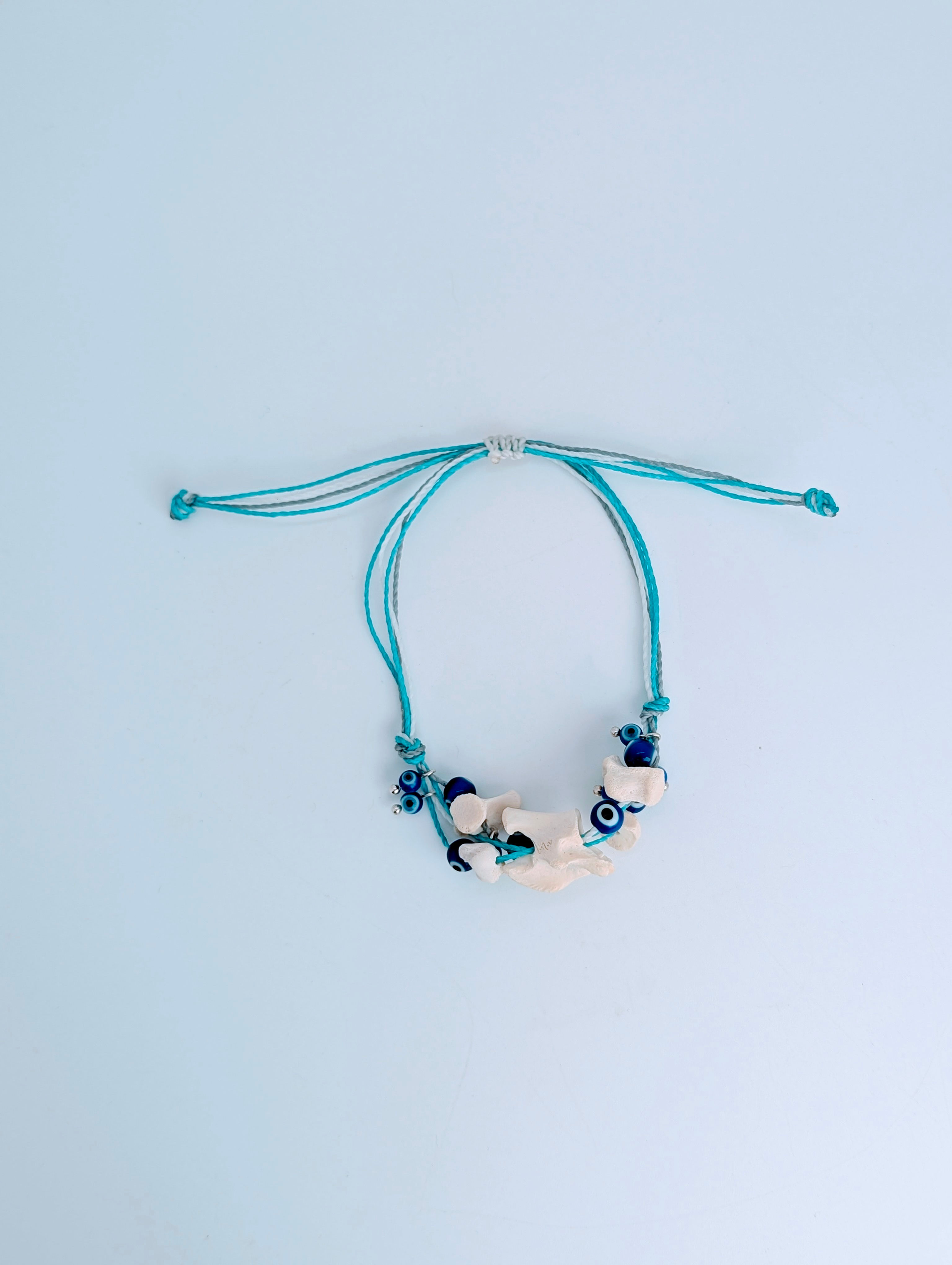 Turtle Vida Softshell Bone & Evil Eye Bracelet | Sanctuary Art