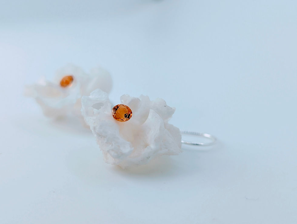Miniatura: Madeira Citrine & Plecostomus Bone Sterling Silver Earrings | Bone Boutique