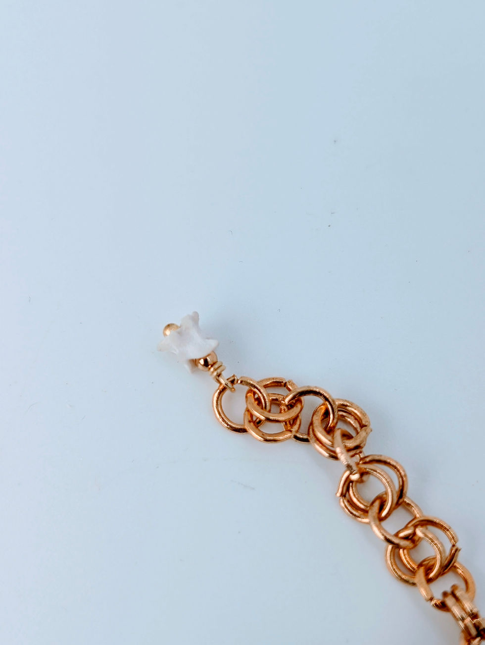 Thumbnail: Real Python Vertebrae Bracelet | Jade & Vintage Czech White Heart Beads | Statement Wearable Conservation – Bone Boutique