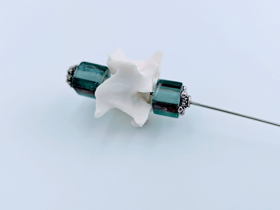 The Apex Predator: Giant Python & Emerald Cane Glass Pin