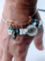 Bone Charm Bangle Bracelet with Python & Raccoon | Bone Boutique