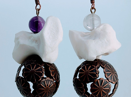 Wild Boar Bone Earrings by Bone Boutique North Port Florida