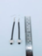 Everglades Python Vertebrae & Jet Black Drop Earrings (.925 Silver Plated) | Bone Boutique