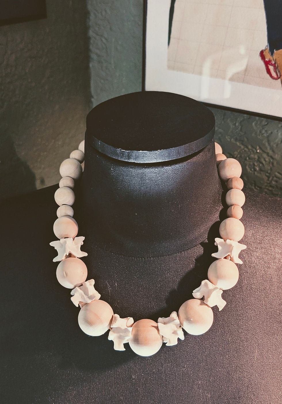 Everglades Python & White Wood Choker Necklace