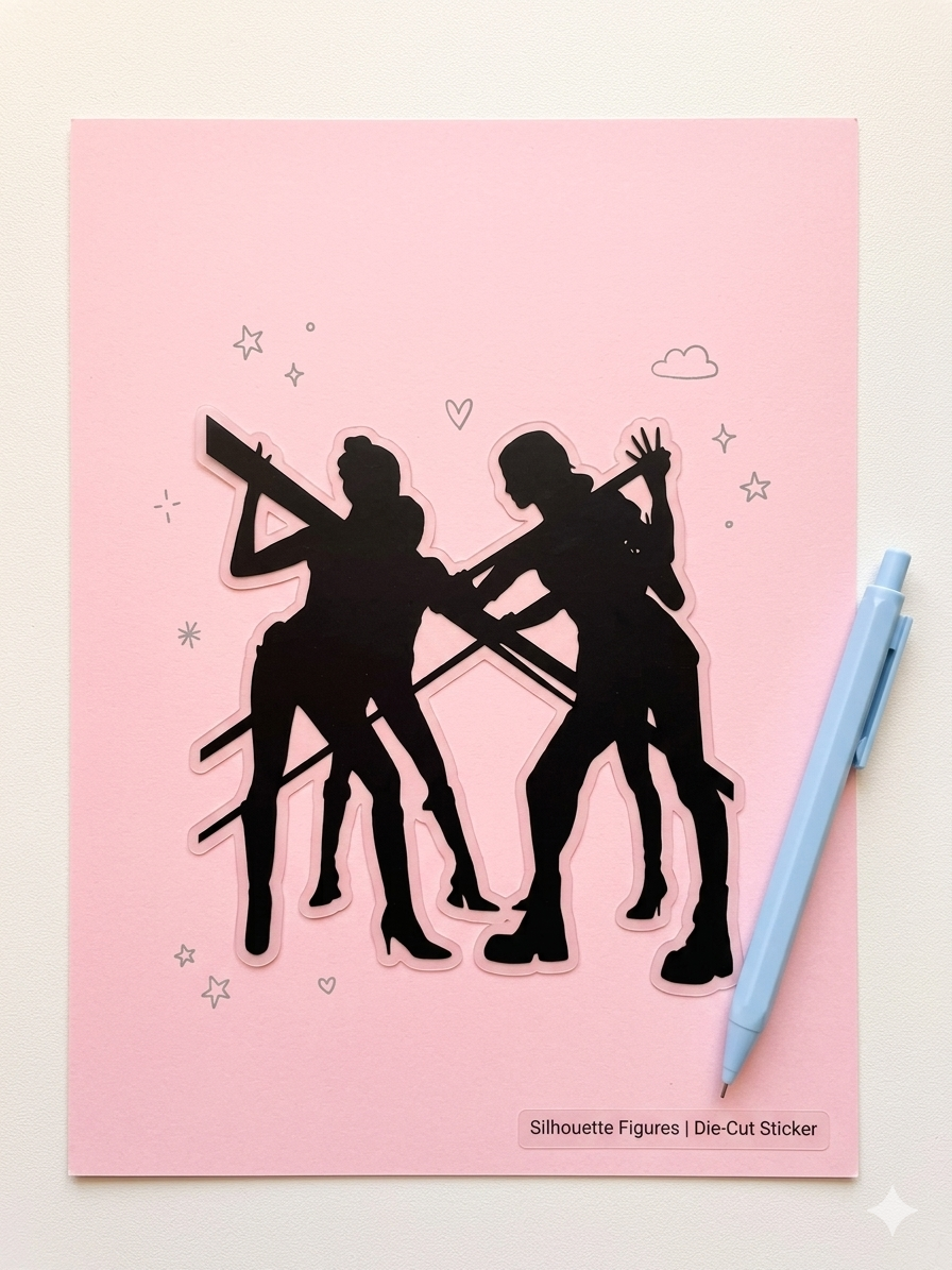 Blink Silhouette: Blackpink Silüet Şeffaf Sticker