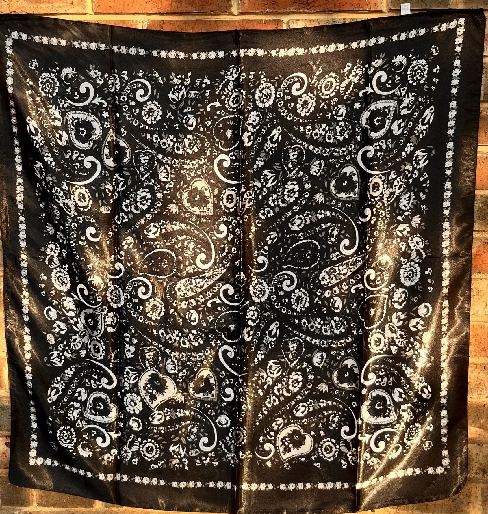 #1244 Black Flower Paisley