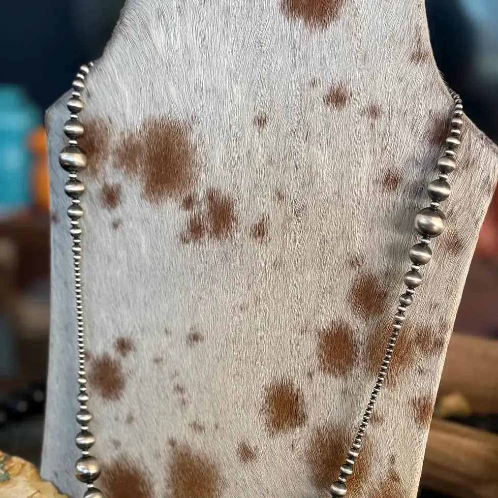 #062- Graduated Sterling Pearls 30" Long