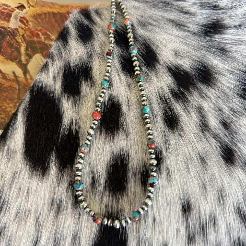 #009 Mixed Dahlia Beads with Sterling Pearls