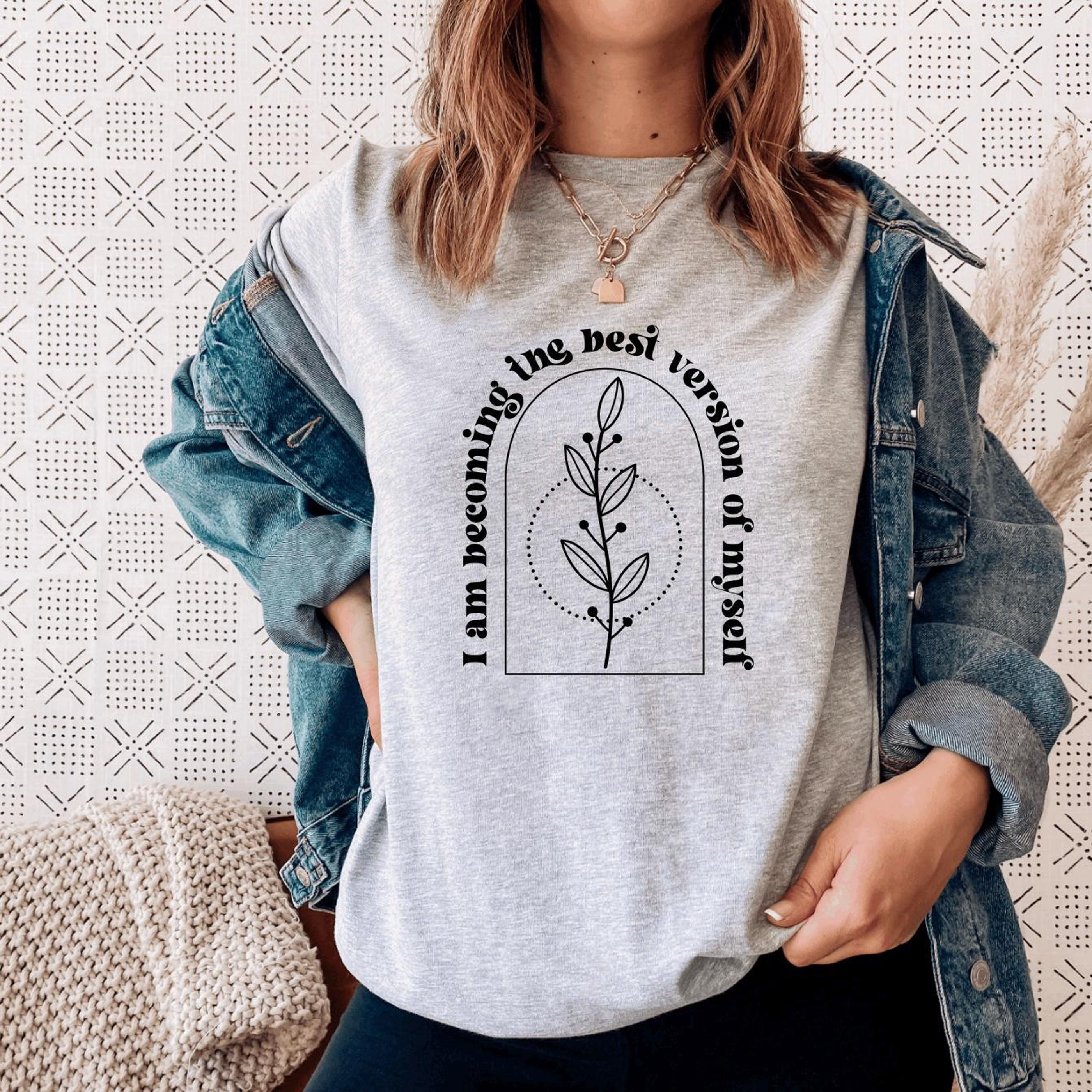 Growth T-Shirt: Inspirational Flower Design - Positive Affirmation,