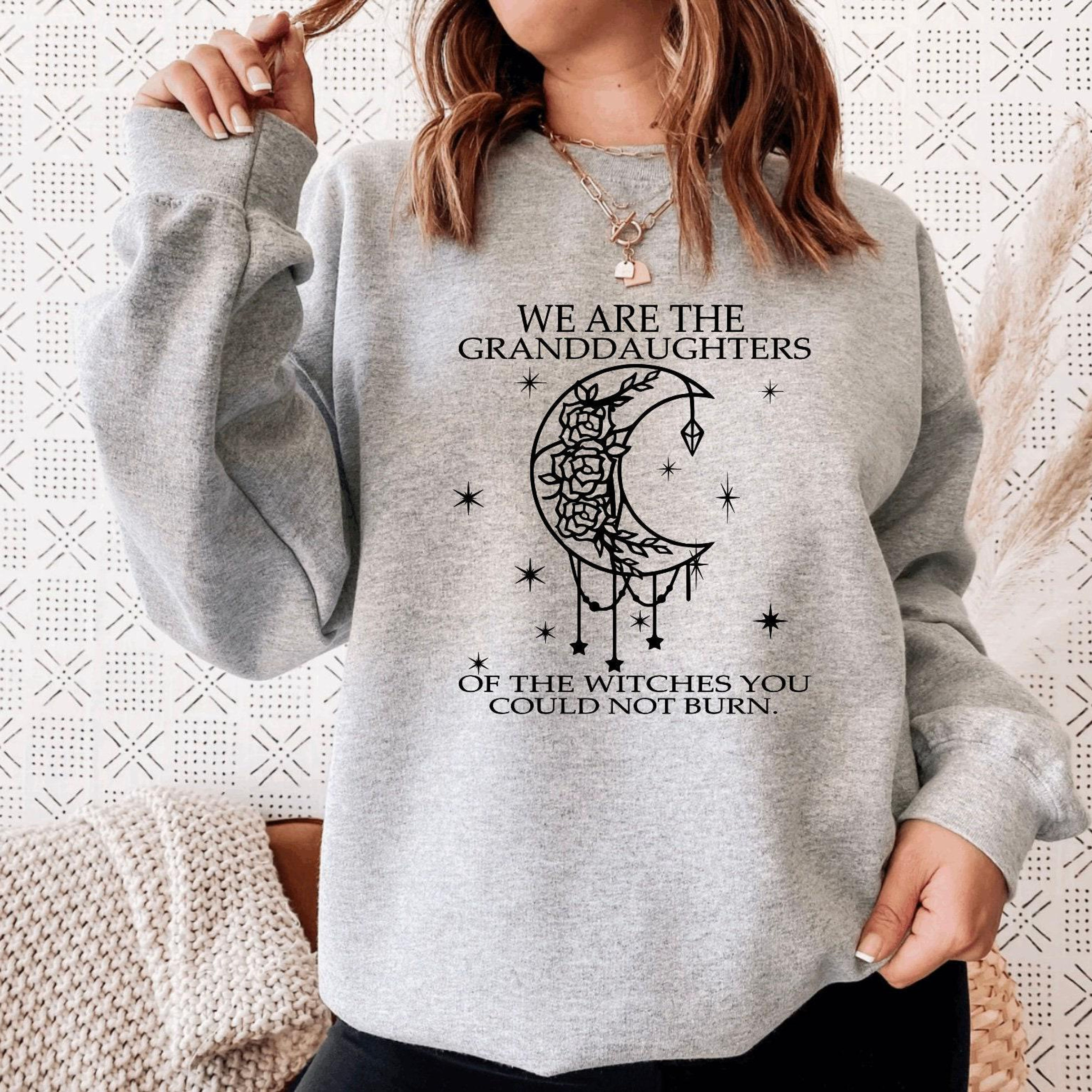 Witch Granddaughters Crewneck Sweatshirt, Halloween Fall Clothing