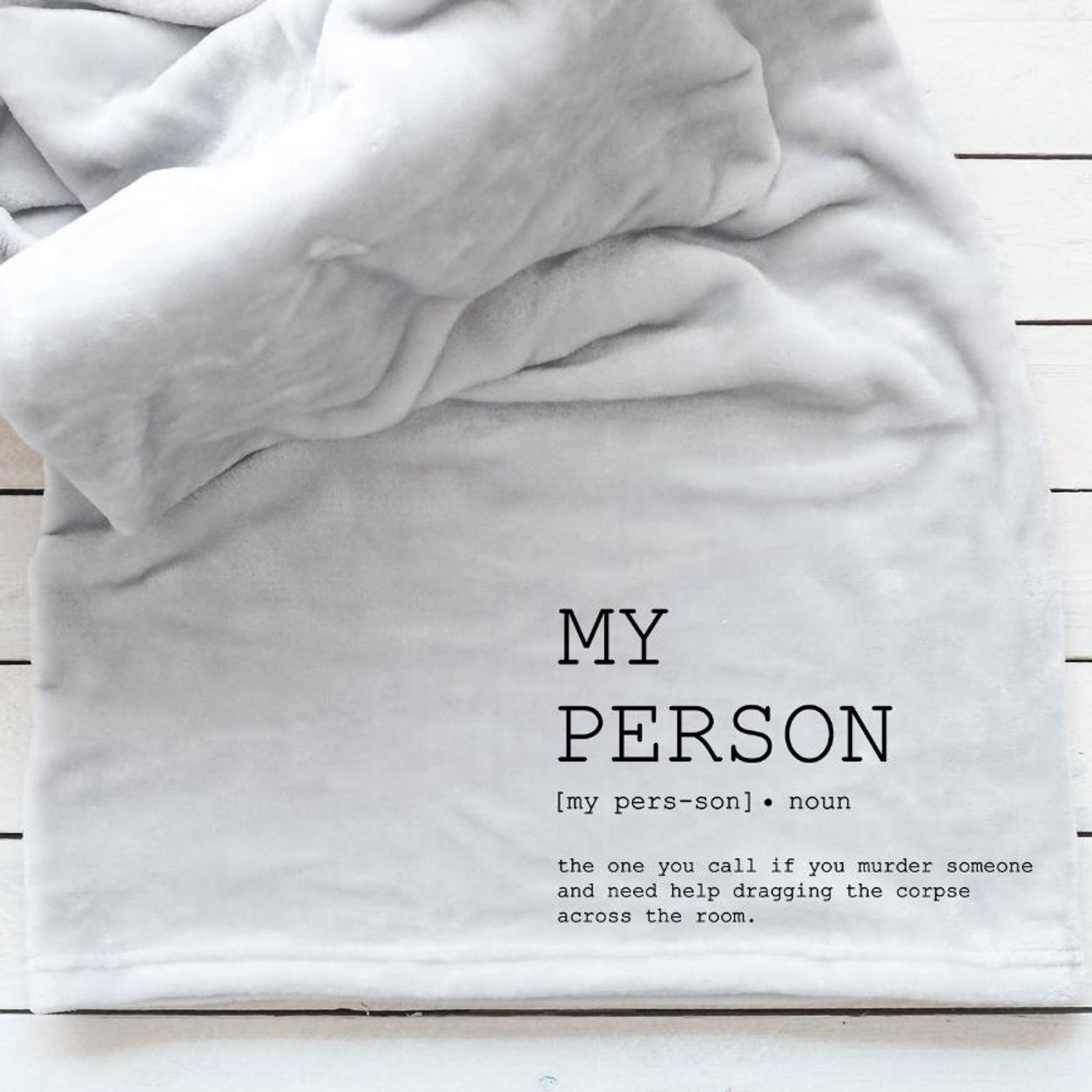 Your my Person blanket - Cozy personalised blanket - Greys anatomy fan