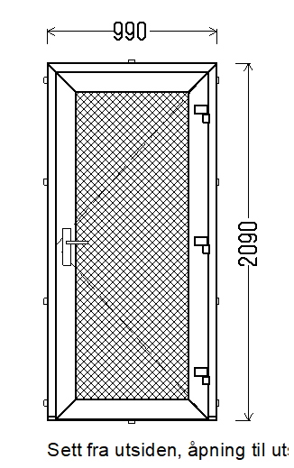 Ytterdør 990x2090mm