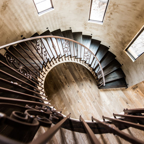 Custom Solid Wood Stairs and Solid Wood Railways