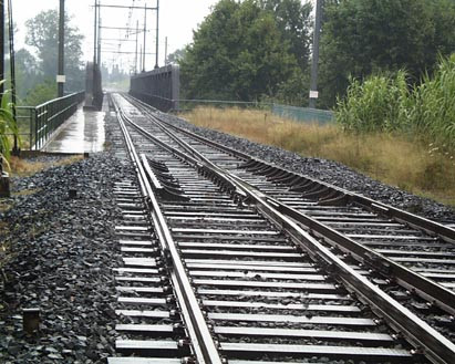 pont ferroviaire sur le tech chevauchement 2 voies