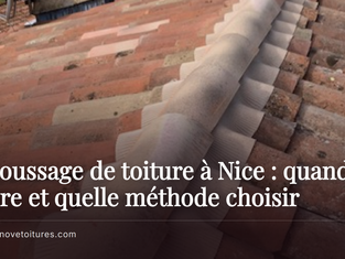 Démoussage de toiture à Nice : quand le faire et quelle méthode choisir