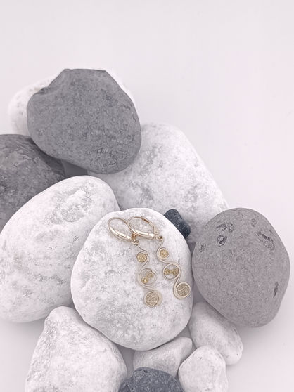 Náušnice z bílého a žlutého zlata