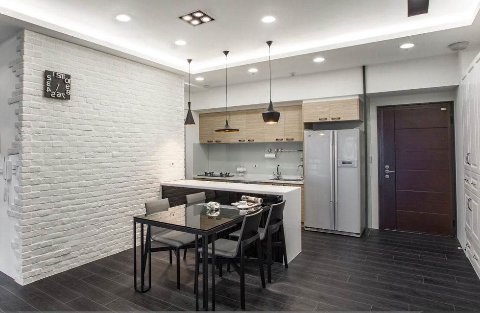 white brick wall panel