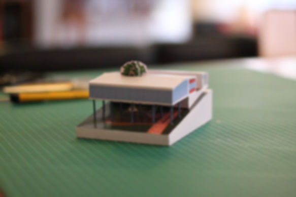 Maquete de papel da Casa de Vidro