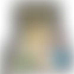 Collage van bekende kinderboekpersonages rondom een illustratie uit ‘Where the Wild Things Are’. Linksonder zit Matilda op een stapel boeken te lezen, daarnaast ligt de rups uit ‘Rupsje Nooitgenoeg’. Rechts staat de Kat met de Hoed met een blauw boek in zijn handen. In het midden omhelzen twee konijnen elkaar voor het monster uit het bos van ‘Max en de Maximonsters’.