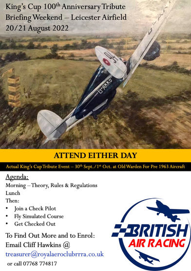 King' Cup Tribute Briefing Weekend