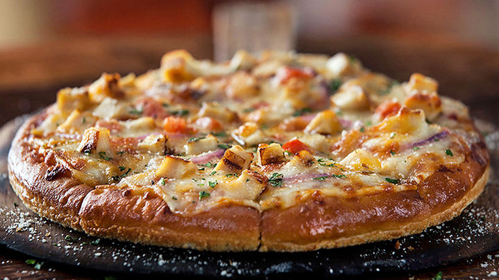 Pizza on pizza peel, Dallas Food Photography