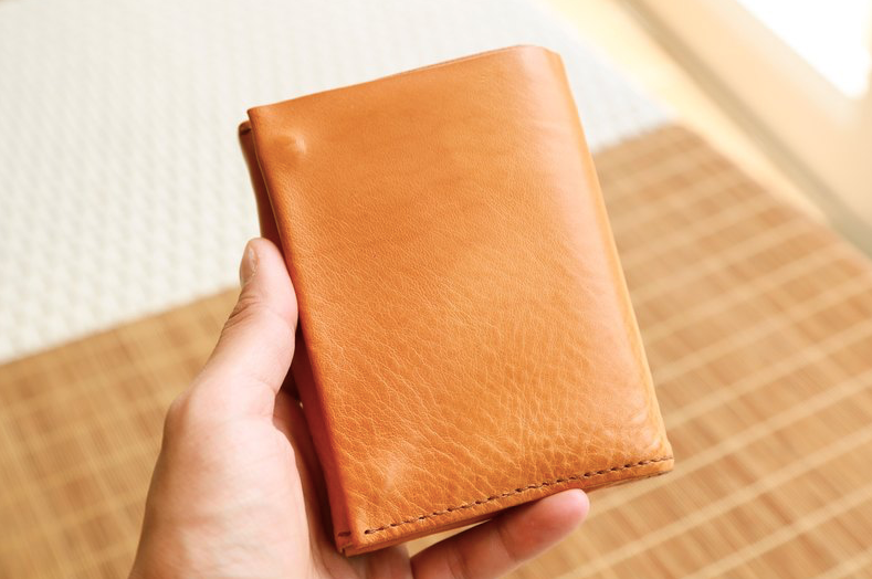 縮圖：(材料包, 完成品) 手縫雙直插卡片格層短銀包