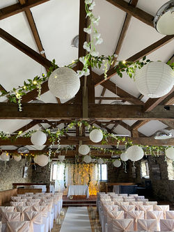 Fairy Light, Wisteria and hanging lantern ceiling