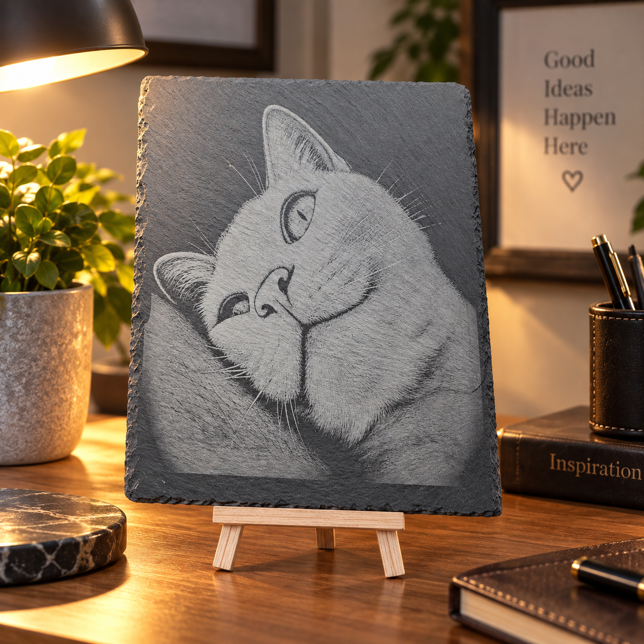 Premium Natural Grey Slate Portrait