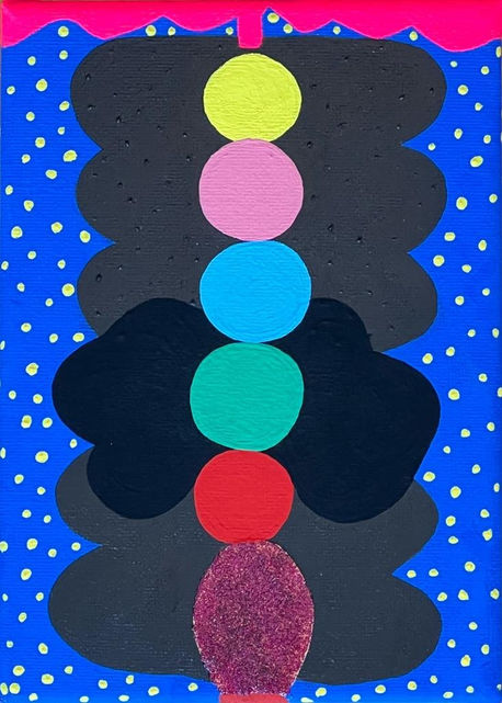 Michelle Chan Arts
Michelle Chan
Chan Wing Chiu
Clinical Psychologist
Artist
Positive psychology
Creativity
Abstract art
Abstract painting
Mindful
Mindfulness
Focusing
Felt sense
Midnight Serenade Capriccio
Acrylic and glitter on canvas
Enjoying the tranquility and soothing breezes with jazzy mood at midnight
