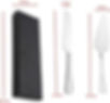dimensions for knife and serving set size