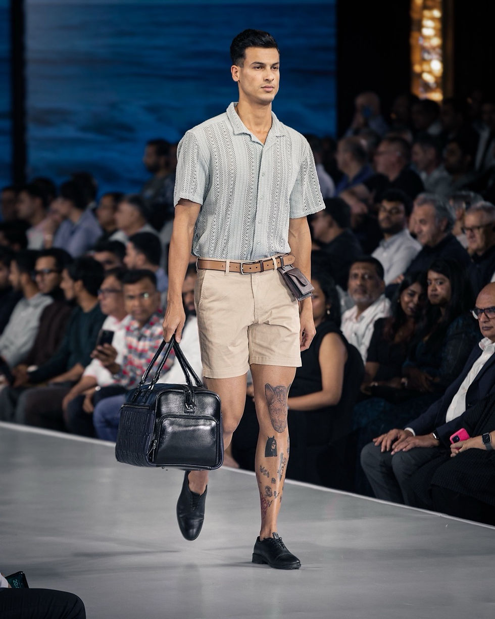 Eldar walk for leather fashion show 2024