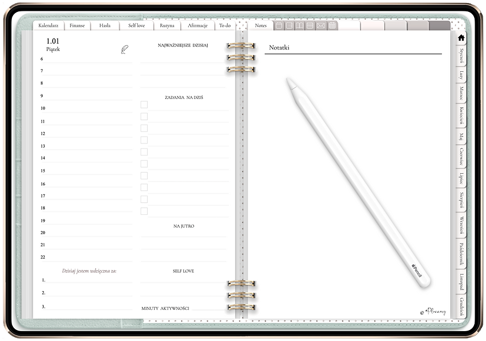 Miniatura: Planner cyfrowy Self love/Digital planner