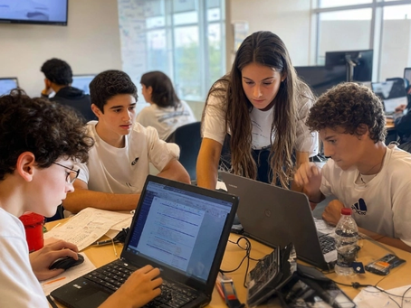 A counselor guiding students on ethics