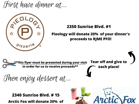 March Dinner Night Out at Pieology and Arctic Fox on 3/11