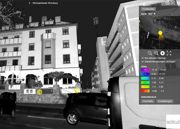 Eine Ansicht aus einer 3D- Panoramatour