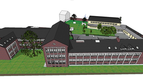 Ein 3D Modell der Martin-Luther Schule in Düren.