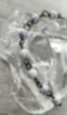 Thumbnail: Halloween white beaded bracelet