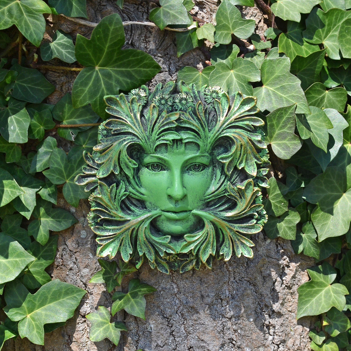 Garden wall plaque, Primavera the green wood tree