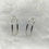 Thumbnail: Silver oval curved earrings