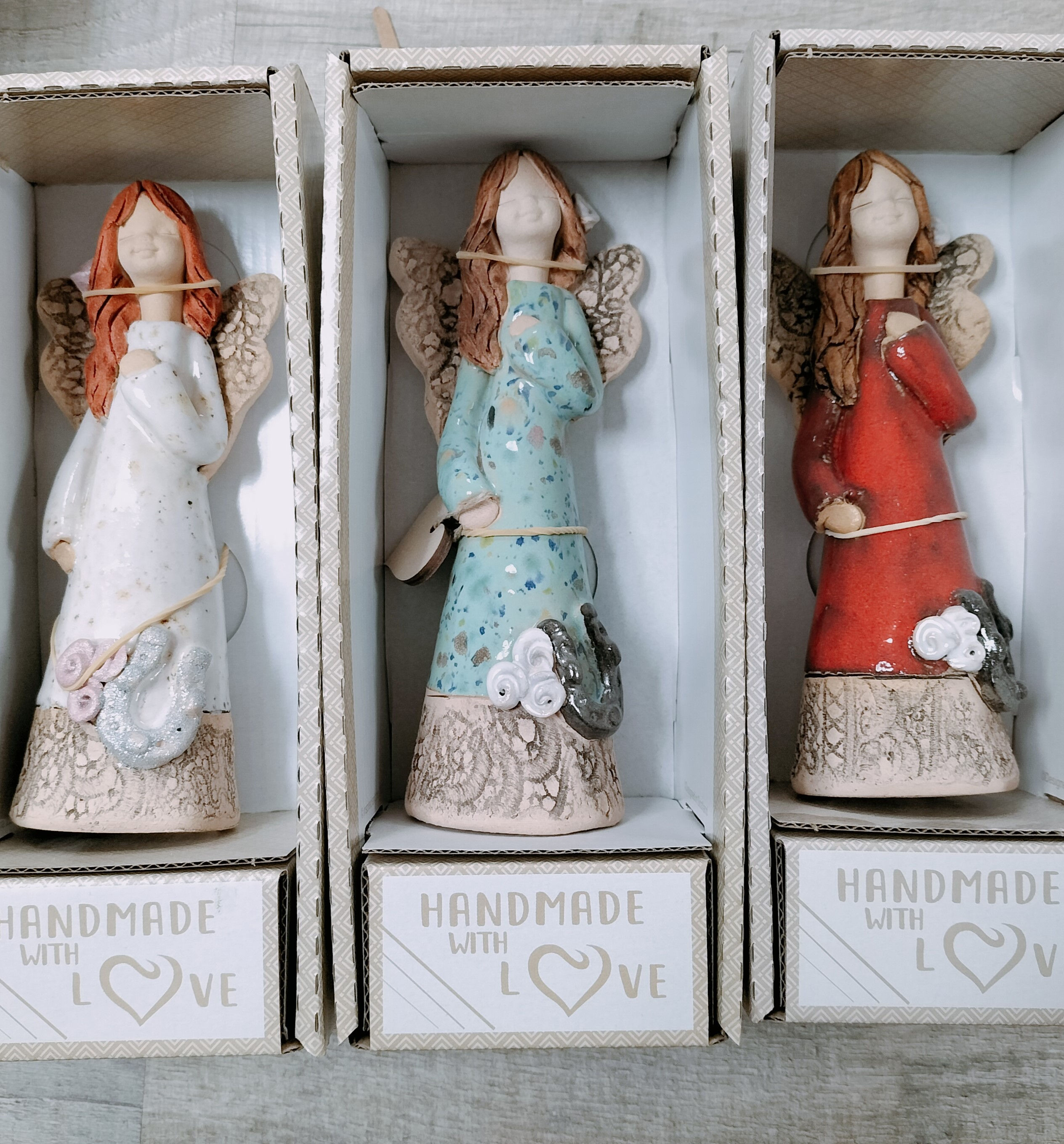 Angel with lucky horseshoe