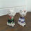 Thumbnail: Hand made pottery pair of comical dogs