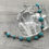 Thumbnail: Halloween turquoise link beaded bracelet