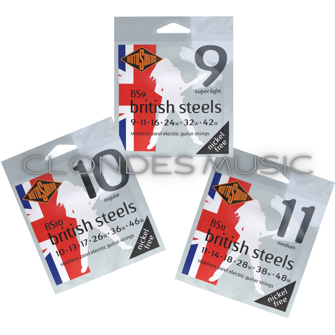 Rotosound British Steels 電結他弦線 | 不銹鋼 - BS9 BS10 BS11
