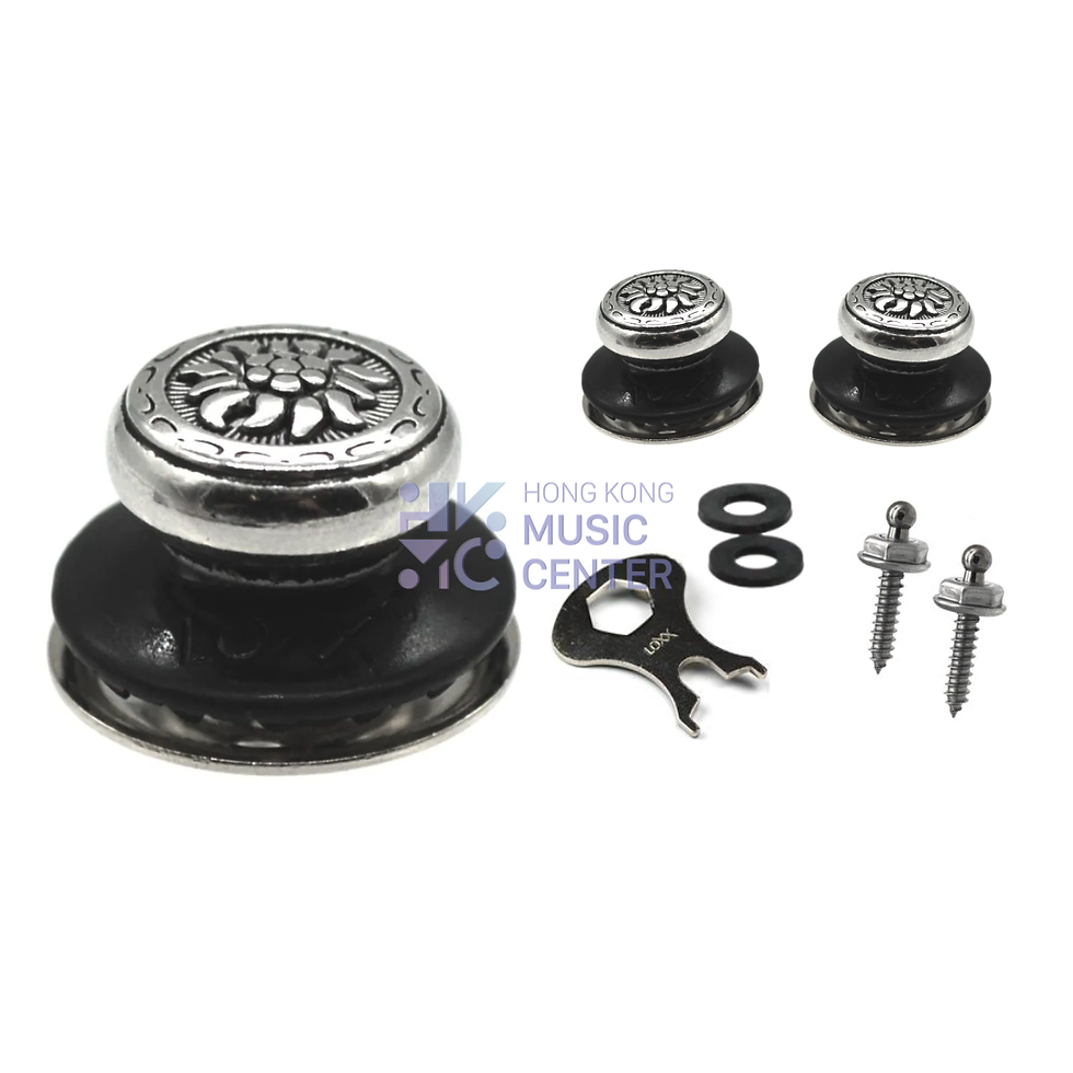 Thumbnail: Loxx Guitar Strap Lock 火絨草圖案 Edelweiss