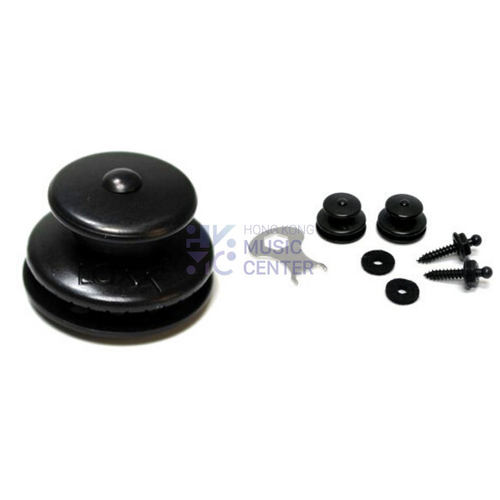 Thumbnail: loxx guitar strap lock - black chrome